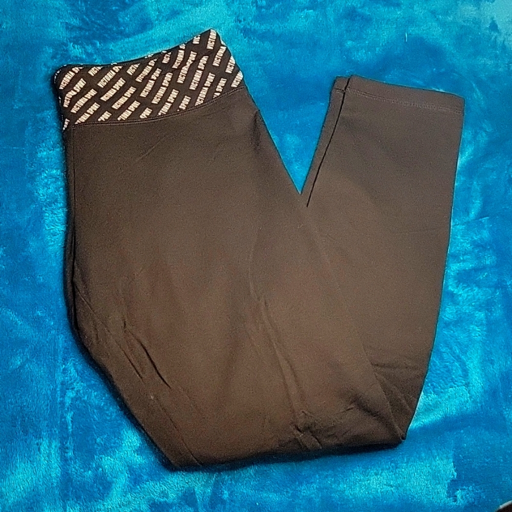 Women's (L) Victoria's Secret VS Sport Black Leggings